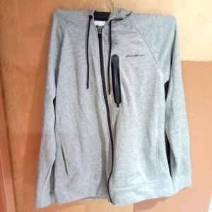 Eddie Bauer motion freedry hoodie jacket Grey size M.